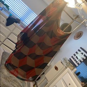 Geometric one shoulder dress